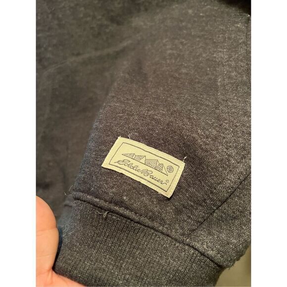 Eddie Bauer Charcoal Heather Grey Pullover Hoodie Woman’s Medium NEW - Picture 4 of 13